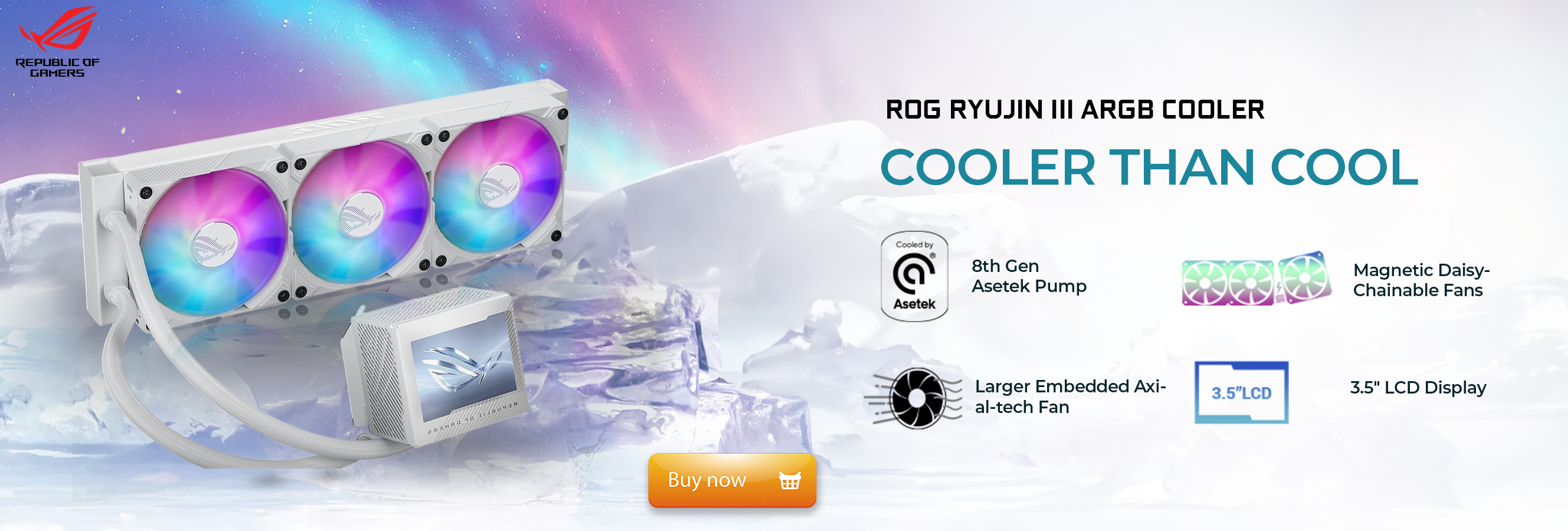  Asus ROG RYUJIN III 360 ARGB White Edition AIO Liquid Cooler